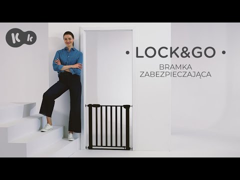 Bramka zabezpieczająca LOCK&GO drewniany biały