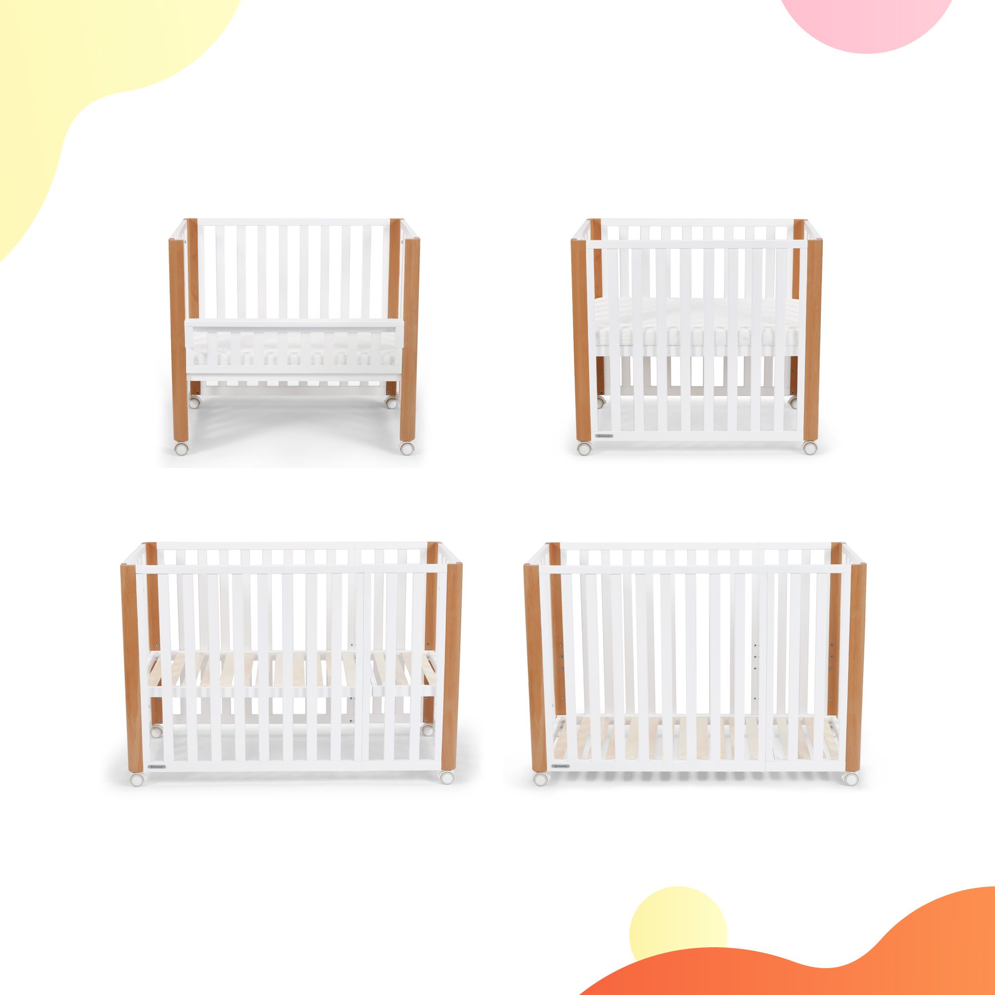 A 4-in-1 baby cot
