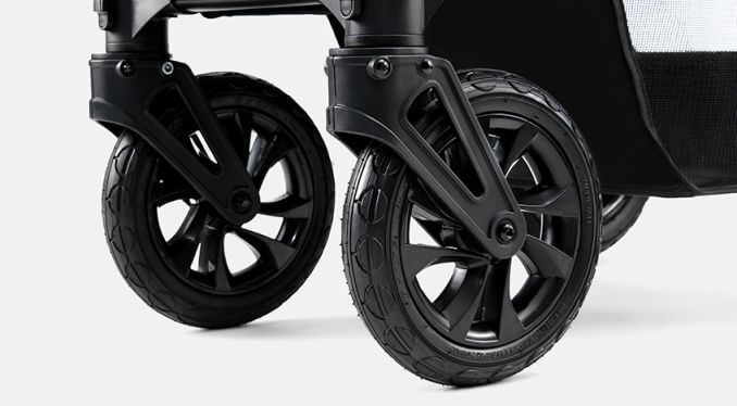 Cushioned front wheels