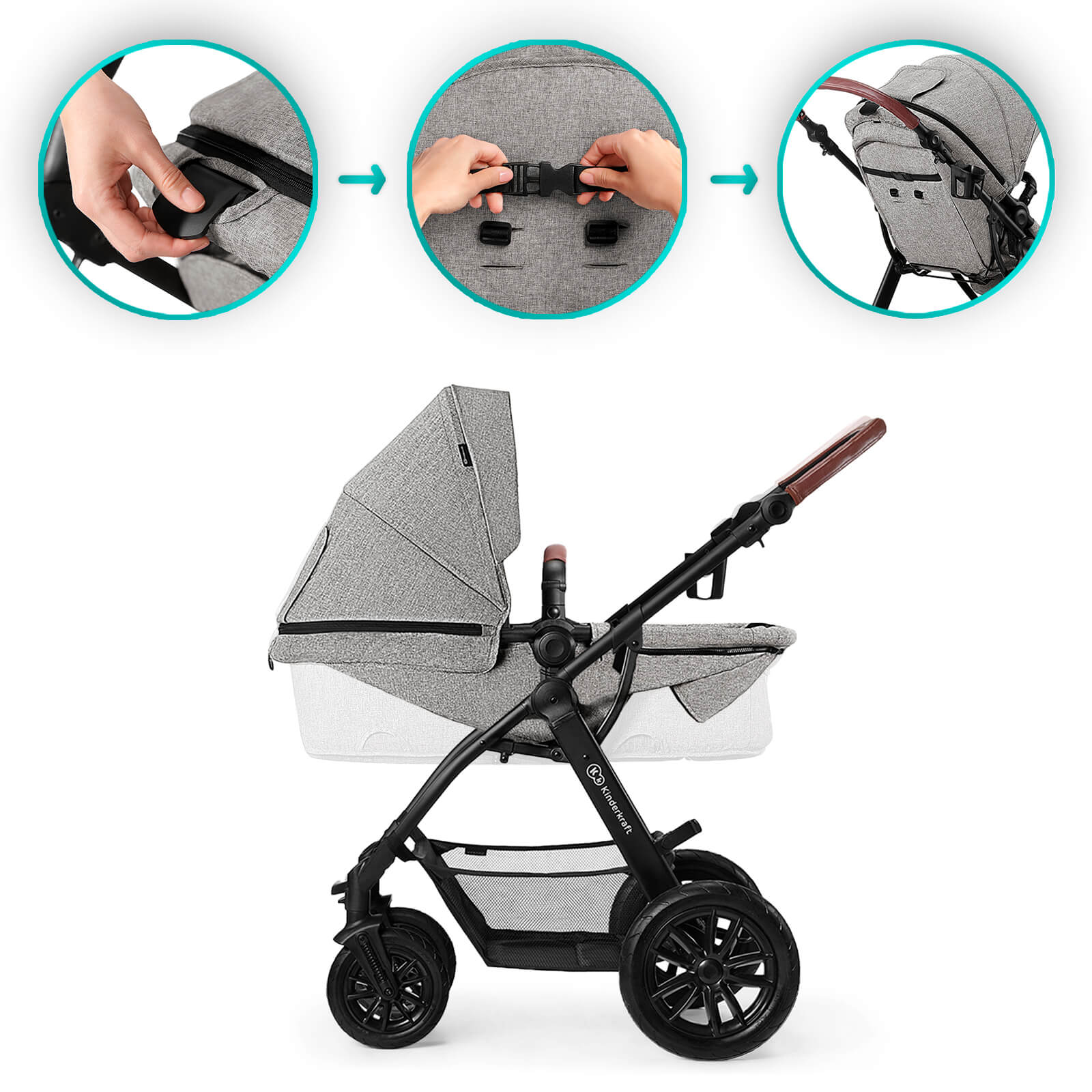 Seat 2-in-1: a carrycot and a stroller